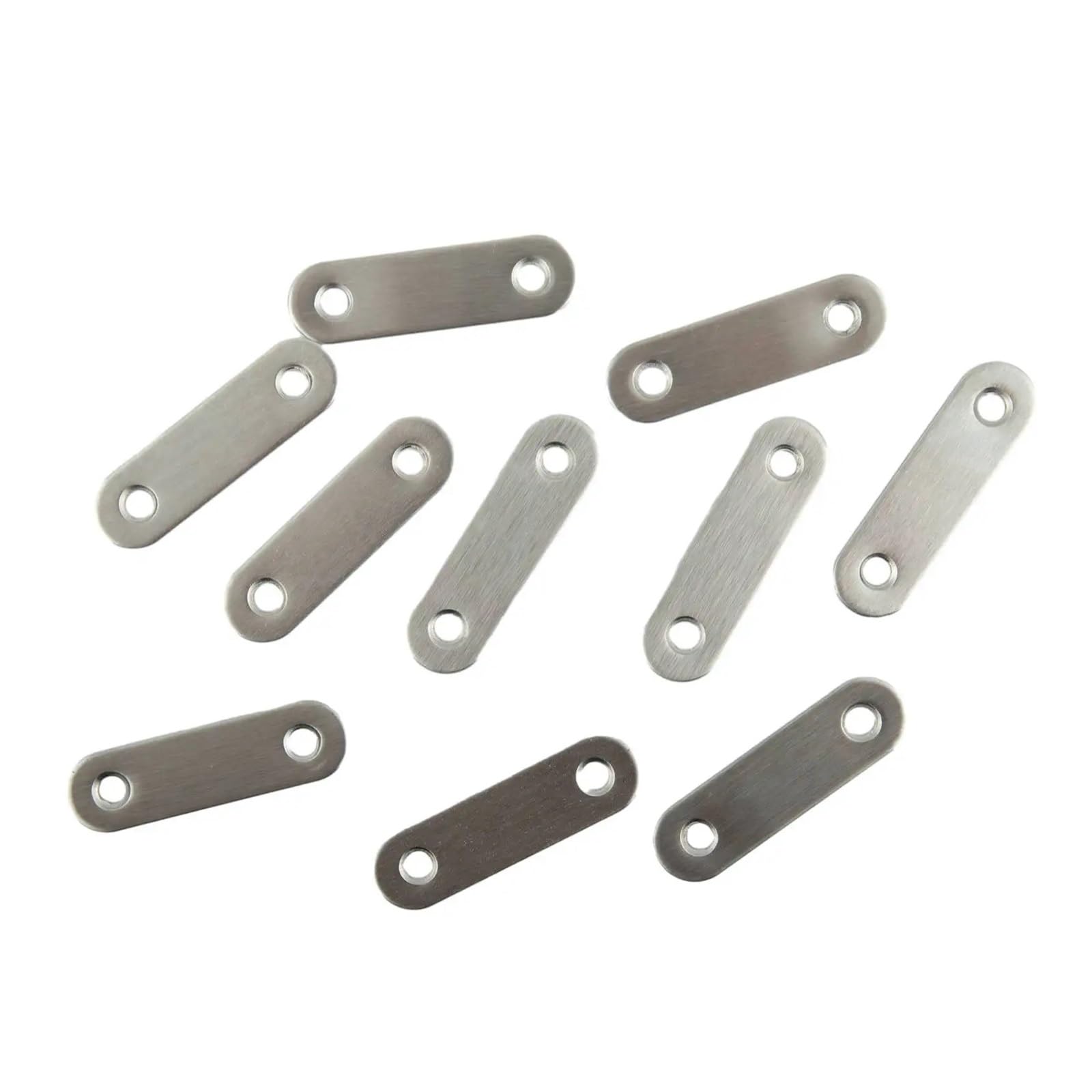 Staffe Angolari Da 10 Pezzi In Acciaio Inossidabile For Furniture | Riparazione diritta Piatta Fissaggio dritto Staffe diritte Codice angolo a un carattere(56x16mm)