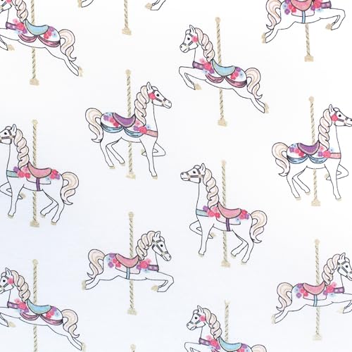 Image of Hudson Baby Unisex Baby Cotton Toddler Pillow Case, Carousel Horse, One Size