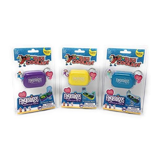 Worlds Coolest Toys Fingerlings Keychain Play Set 3 Pack Bundle - Merry-Go-Round - Rope Bridge - Teeter Totter