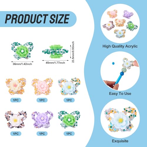 Perles papillon et fleur en strass pour fabriquer un cadeau original