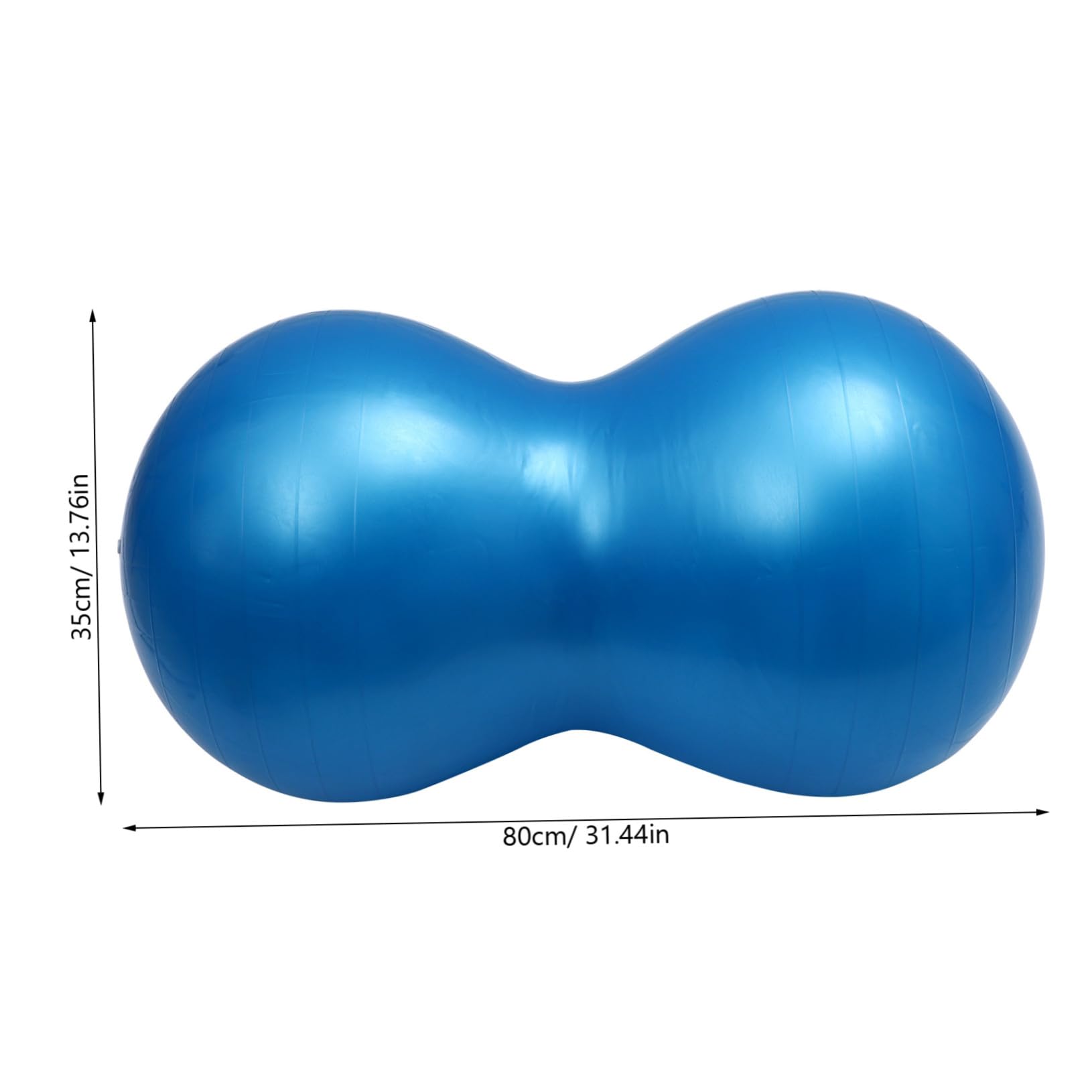 Pelota de Yoga de PVC con Forma de Cacahuete para Masaje y Ejercicio, Resistente y Antiexplosión, Tamaño 45x90 Cm, Adecuado para Entrenamiento y Fitness