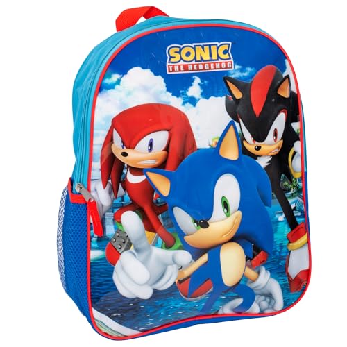 AI ACCESSORY INNOVATIONS Sonic The Hedgehog Kids Backpack, Sonic, Knuckles, Shadow 15