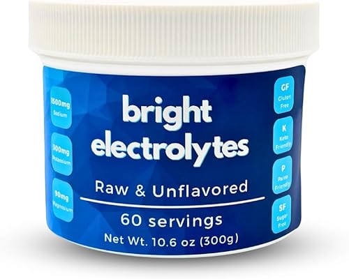 Polvo de electrolitos de hidratación brillante, crudo y natural, sin sabores añadidos, cero azúcar, sal marina, sal rosa del Himalaya, magnesio y
