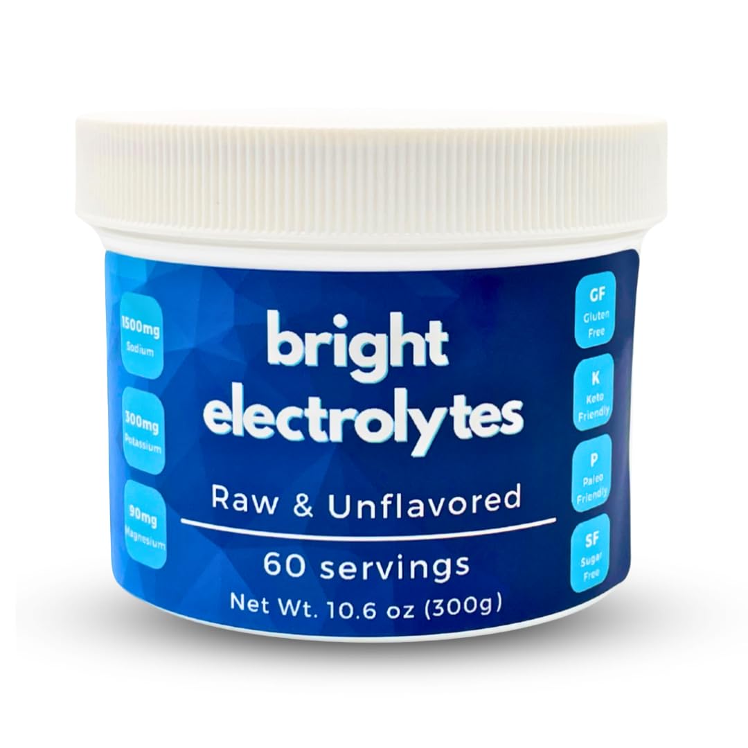 Bright Hydration Electrolyte Powder - Raw & Natural - No Added Flavors, Zero Sugar - Sea Salt, Himalayan Pink Salt, Magnesium & Potassium - Medium 5.5 oz Jar — Amazon image 10