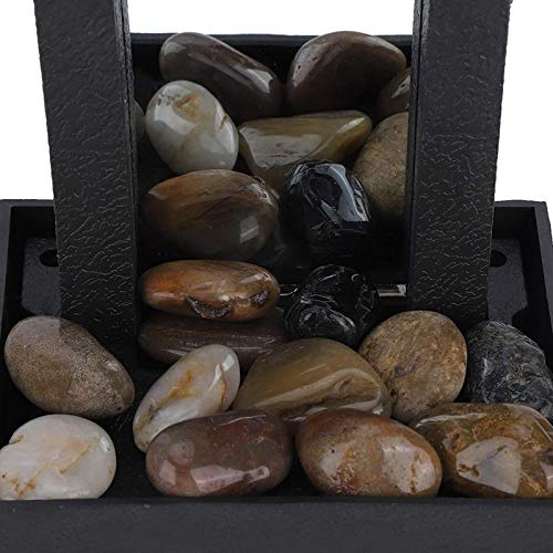 Fonte para ambientes internos, fonte de água decorativa moderna de mesa com iluminação de LED, mini