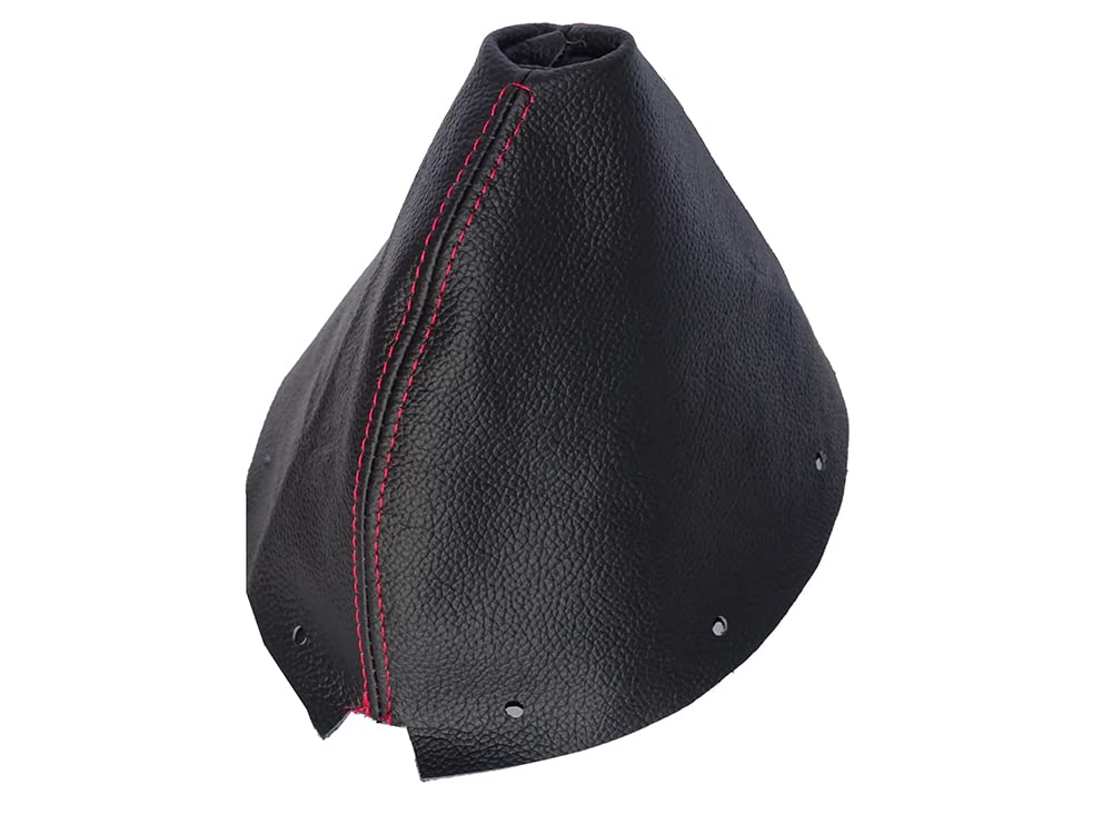 The Tuning-Shop Ltd Compatible with Shift Boot for Nissan 350Z 2002-2009 Leather Red Stitching