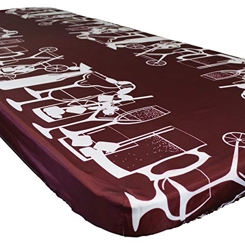 🔥 Cashback up to 70% In the Breeze 8101 Happy Hour Drinks 36 Inch x 96 Inch Fitted Tablecloth, 36in x 96in (8ft)