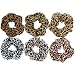 SUSULU Set of 6 Leopard Animal Print Chiffon Hair Scrunchies Elastic Hair BandsPonytail Holder for Women Accessories