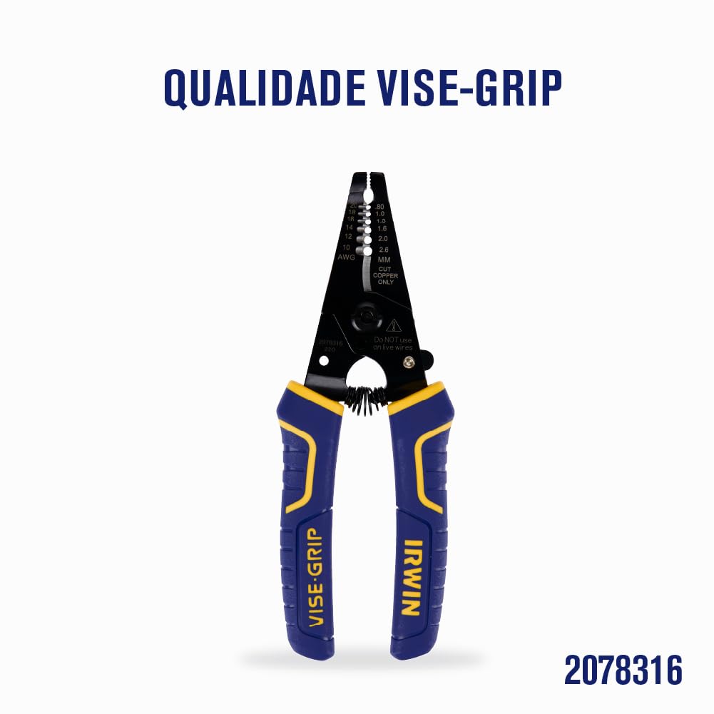 IRWIN VISE-GRIP Wire Stripping Tool/Wire Cutter, 6-Inch (2078316) — Amazon image 2