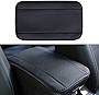 Miytsya Four Seasons Universal Armrest Box Mat, Fiber Leather Embossing, Waterproof Armrest Cover Center Console Mat, Car Armrest Seat Cover (Black)