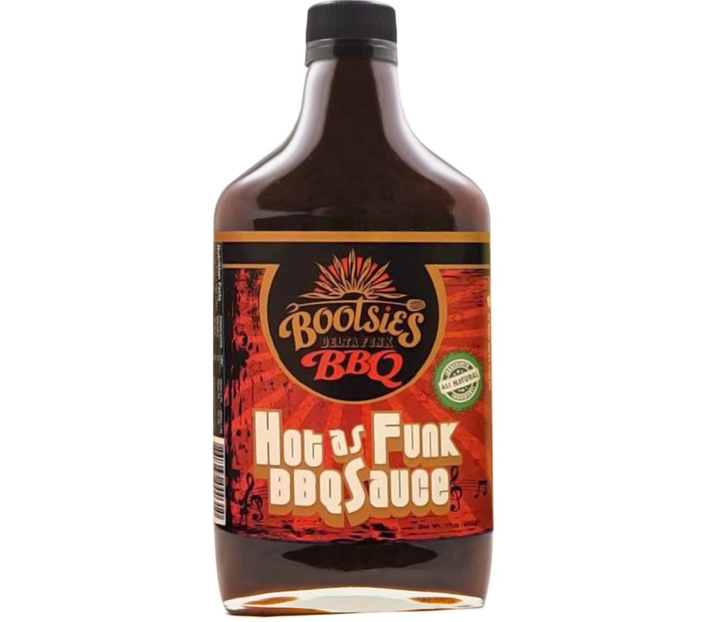 Hot as Funk Barbecue Sauce, Spicy Bbq Sauce with Worcestershire Sauce, Red Pepper, and Chili Powder, Gluten-Free Meat Sauce, 17 ounces - Bootsie’s Delta Funk Bbq