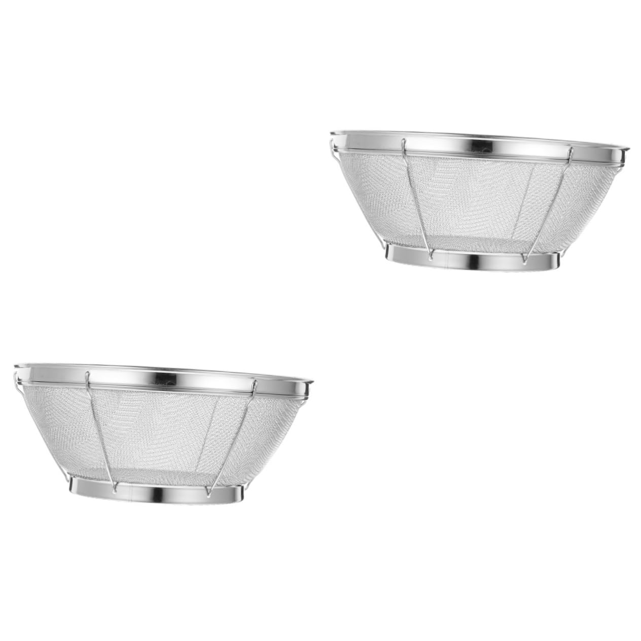 MAGICLULU 2 Piezas De Lavado De Arroz De Acero Inoxidable Coladores y Coladores Canasta De Aceite De Malla Envase Lavado De Cesta Bochas Drenar Cesta De Drenaje De Verduras Cuenca Neto