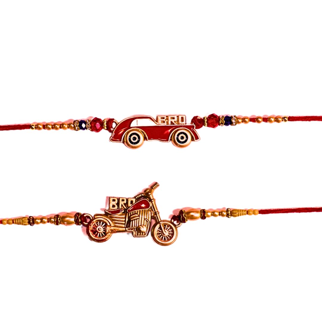 Parvplanner Metal Rakhi, Handmade with Cotton Thread Car Bike Rakhi with Beads, Comfortable and Stylish for Kids, Boys, Brothers, and Newborns (Car Bike Combo) (B0DBWYV6S8) Amazon Price History, Amazon Price Tracker