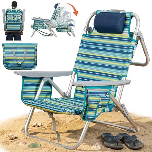 ALPOME 5-Position Lay Flat Beach Chair