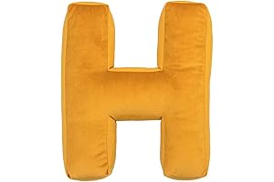 Luxurious Velvet 'H' Pillow: Enchanting Alphabet Decor for Young Explorers