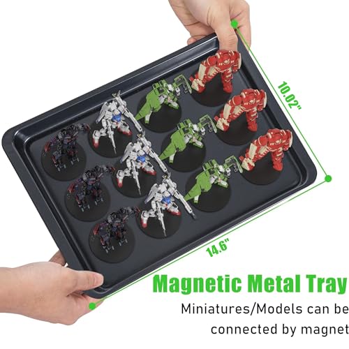 Miniatures Storage Case Miniatures Transport Case Aluminum Alloy Frame with Lock (Large Size)