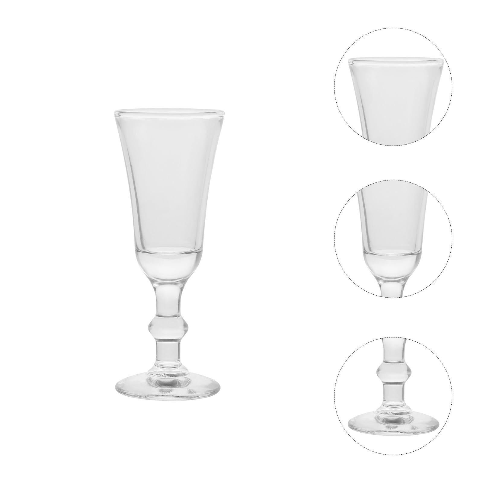 Toyvian 6 Copas de Champán de Cristal Transparente 190 Ml, Vasos de Licor y Cóctel para Fiestas y Banquetes, Copa de Bar Elegante y Resistente para Uso Doméstico y Profesional