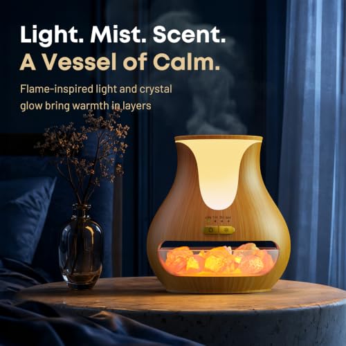 Essential Oil Diffuser for Home, 250ML Flame Diffuser with Himalayan Salt - image 3