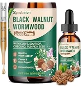 Zynutrvion Wormwood Black Walnut Clove Cleanse for Humans Tincture, Rapid Gut Cleanse &amp; Digestive...