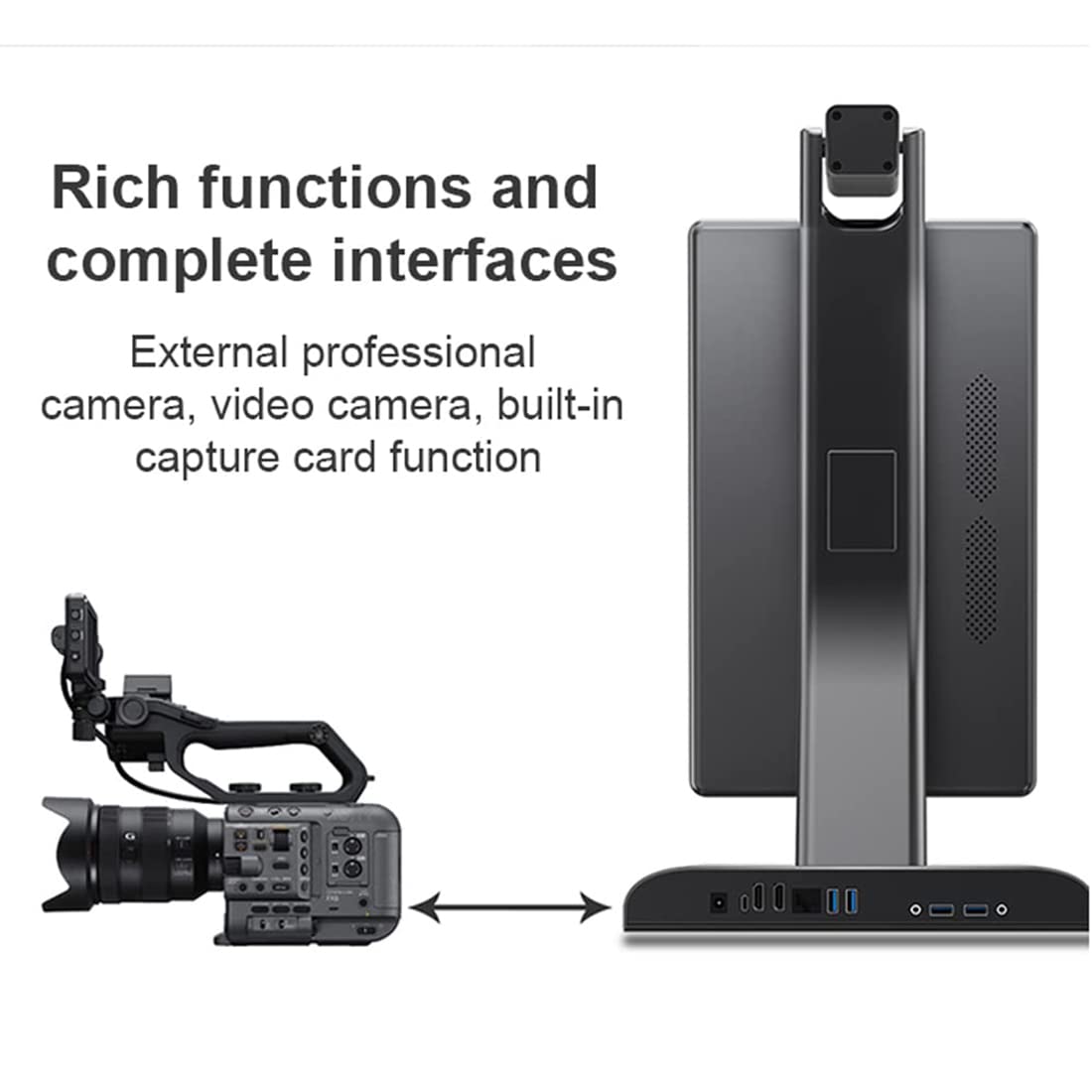 Attrezzatura per lo streaming live di trasmissione live intelligente da 15,6 pollici, macchina per cabina fotografica, tocco verticale interattivo, touch screen con display LCD, per giochi, studio fot