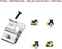 Vista 3 de N268241 N086039 - Clips de cinturón de acero inoxidable para herramientas eléctricas Dewalt de 20 V, compatible con, DCD980, DCD985, DCD980L2