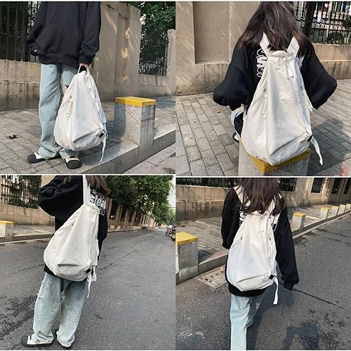 Vintage Canvas Backpack Unisex Outdoor Travel Rucksack Hiking Spacious Large Capacity4