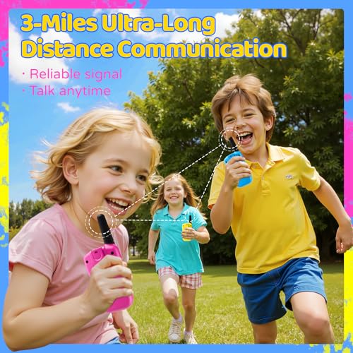 Image of Walkie Talkies for Kids Rechargeable, 2000 mAH Last 3-4 Days 2 Way Radios Toys for 3-12 Year Old Boys Girls to Outside, Camping, Hiking Birthday Holiday Easter Basket Stuffers Presents