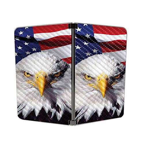 Image of MIGHTY SKINS MightySkins Carbon Fiber Skin for Microsoft Surface Duo - America Strong | Protective, Durable Textured Carbon Fiber Finish | Easy to Apply | Made in The USA