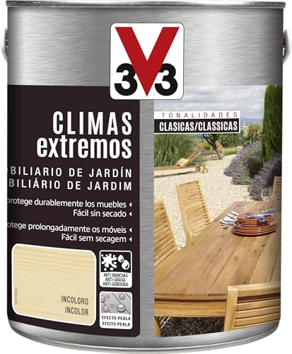 Aceite Teca V33 Climas Extremos protector madera mate incoloro 2.5L 2