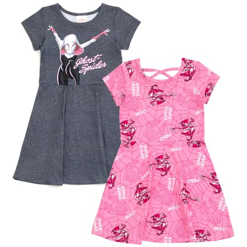 Marvel Spider-Man Ghost Spider Girls 2 Pack Skater Dresses Toddler to Big Kid