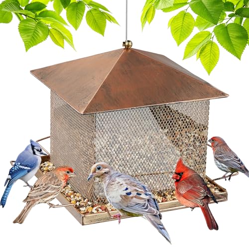 IWNTWY Bird Feeder, 9LB Large Capacity Bird Feeders for Outdoor Hanging