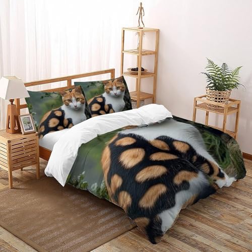 Housse de couette super king animaux 3d microfibre lit enfant - 2