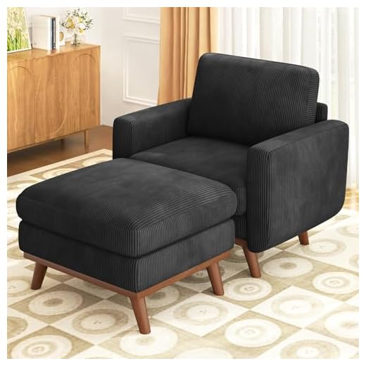 Vesgantti Comfy Accent Chair with Ottoman