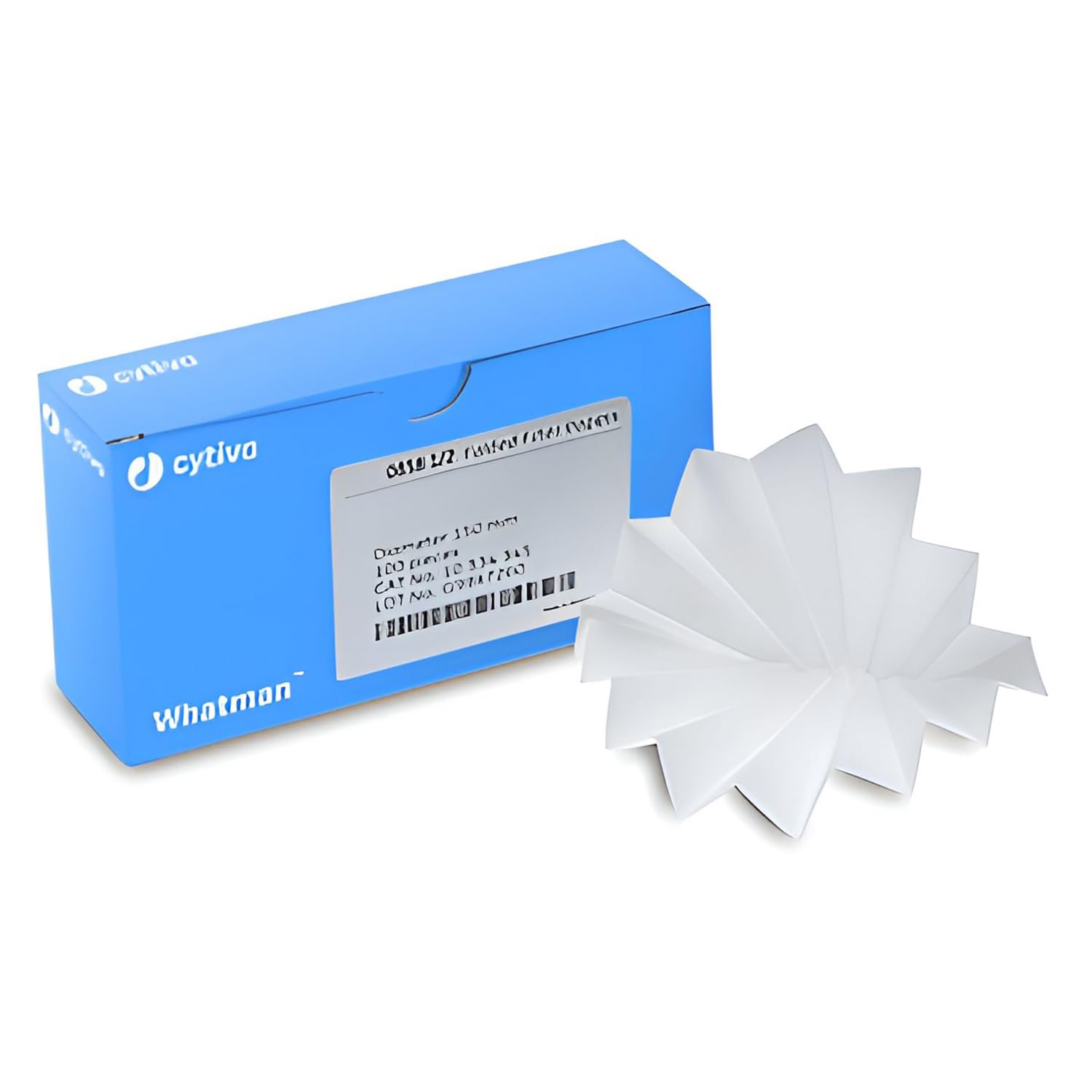 GE Bio-Sciences 10334345 Filter Paper, Grade 0858-1/2, Folded, Prepleated, Circle, Cellulose, 150 mm Diameter (Pack of 100)