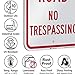 SmartSign 18 x 12 inch “Private Road - No Trespassing” Metal Sign, 63 mil Aluminum, 3M Laminated Engineer Grade Reflective Material, Red and White