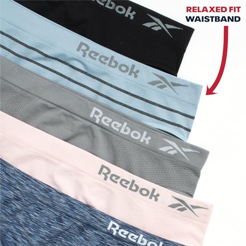 Image of Reebok Womens Bikini Underwear - 5 Pack Soft Stretch Performance Tag Free Briefs Bikini Panties Seamless Underwear for Women