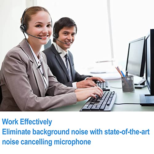 Daily Headset 827030QD003RJ Phone Headset Compatible With Grandstream Yealink Snom Phones Mic Noise Cancellation Hd Voice Headphone Rj9 & 3.5Mm (Ctia) Adapter thumb #6