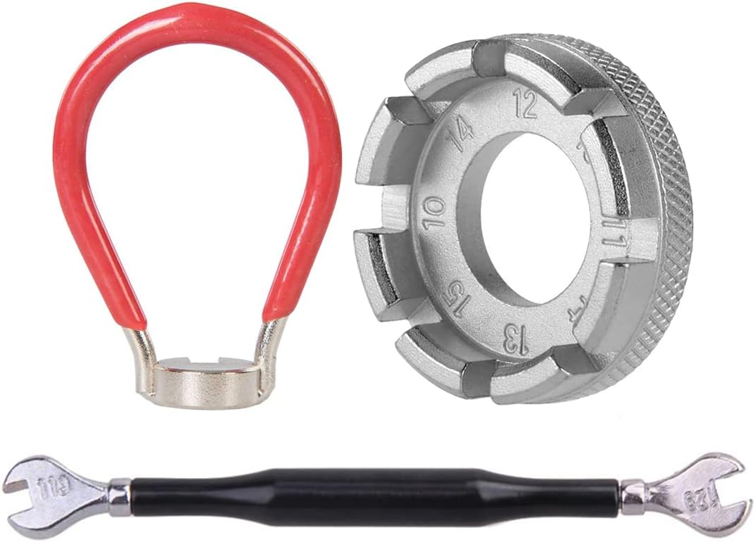 Saipe 3pcs Bike Spoke Tool Bicycle Spoke Wrench Bike Rim