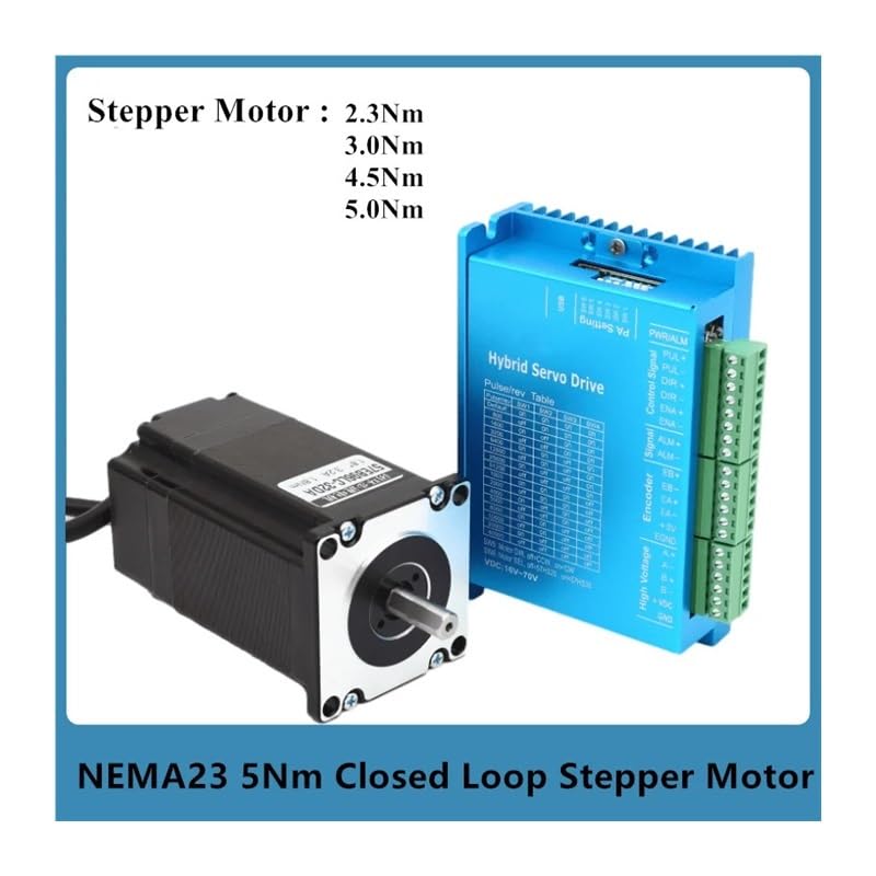 POWTAXBJGD NEMA 24 Closed Loop Stepper Electronic Starter 5Nm 5.8A with Driver Kits HB808C 60 Servo Stepper Electronic Starter Kits