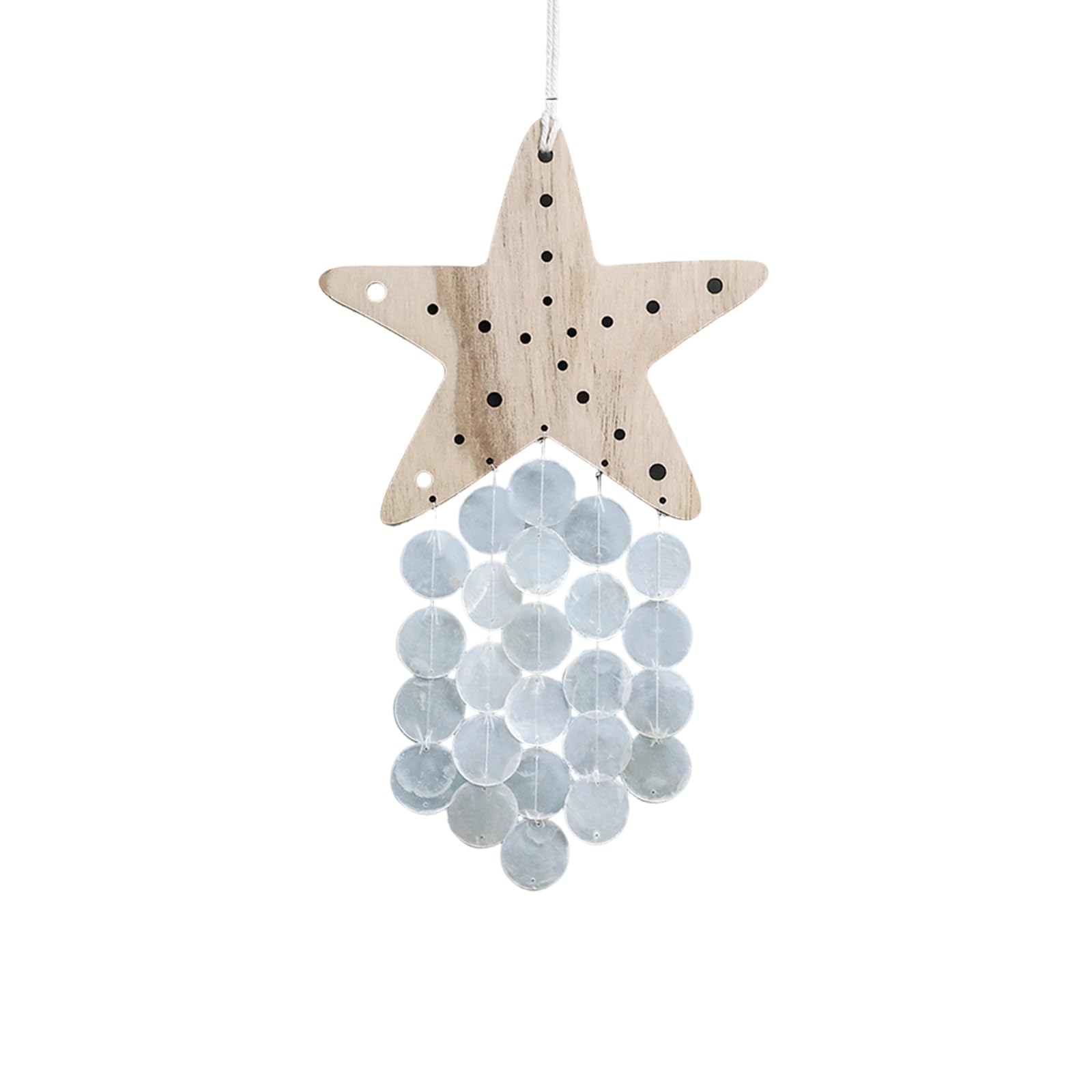 MURYE Marine Wall Decor Accent with Wood Cutout Panels and Translucent Disc Detail for Indoor Coastal Home Display Piece