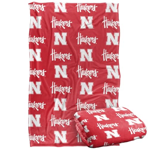 LOGOVISION University of Nebraska Logo Pattern Silky Touch Super Soft Throw Blanket 36"x58"