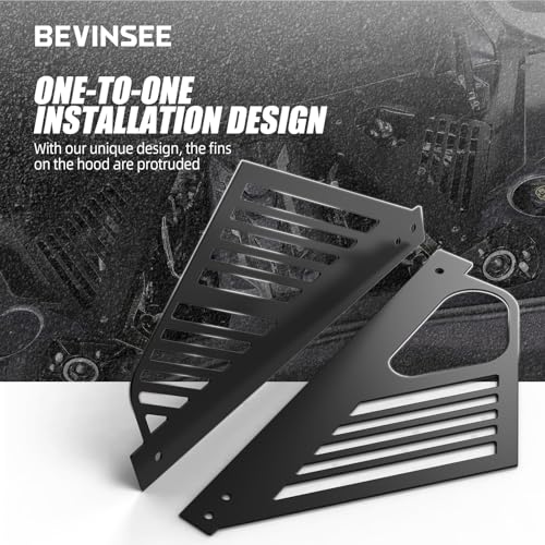 Image of Bevinsee Engine Bay Covers Compatible with Chevrolet Corvette C8 2020-2023 | C8 Engine Cover Aluminum, for C8 Corvette Accessories, 2PCS