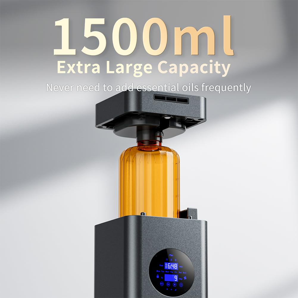 Diffuseur d'huiles essentielles, 1500 ml, machine de parfum sur sol, couverture de 4000 m², contrôle intelligent pour la maison, le bureau, le hall