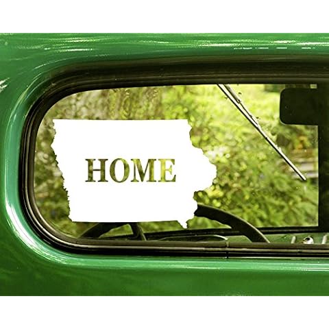 The Decal And Sticker Mafia 2 IOWA HOME STATE MAP Stickers Decals White Die Cut For Window Car Jeep 4x4 Truck Laptop Bumper Rv Cover