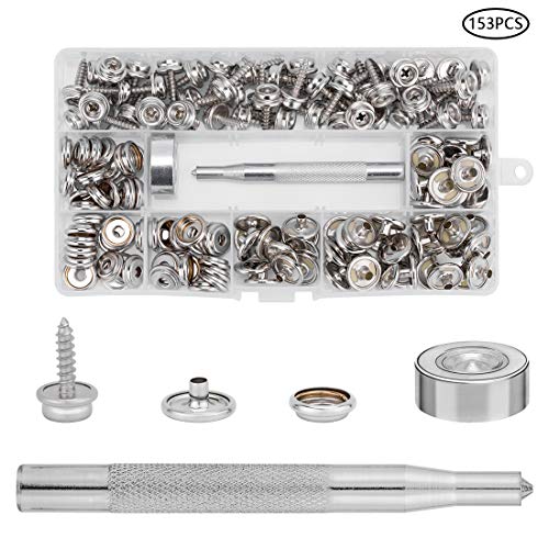 Corchete de Presión Tornillo Herramienta de Kit de Presión de Lona Botones de Presión de Metal Corchetes metal artesanía de kit snap botón Botones de Presión de Metal para Bote Cubierta Mueble