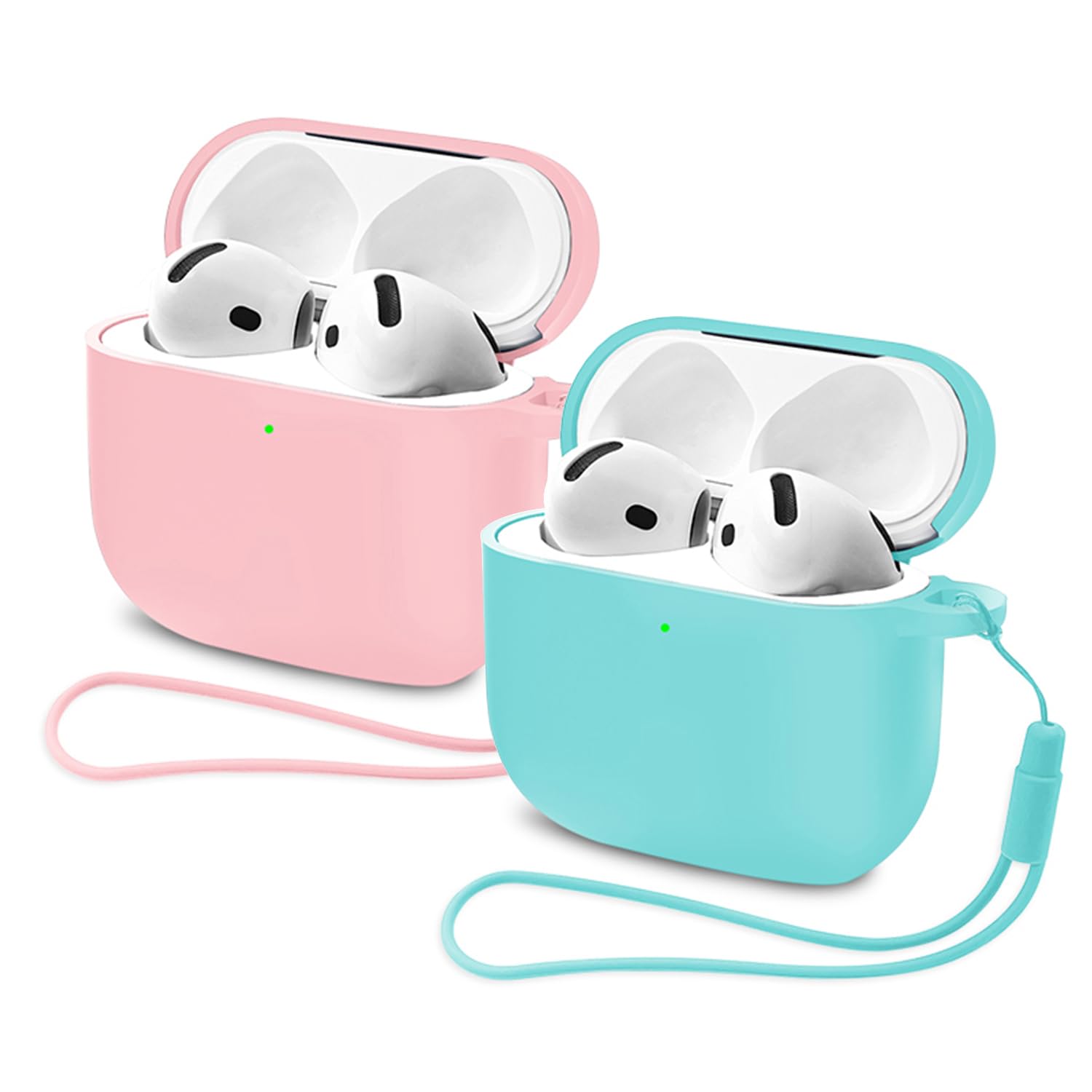 Mocarheri Funda de Silicona Compatible con AirPods 4.ª Generación con Kit de Limpiador, Fundas Protectora de Silicona para AirPods de 4 Generacion 2024, LED Visible Frontal, Negro — view 35