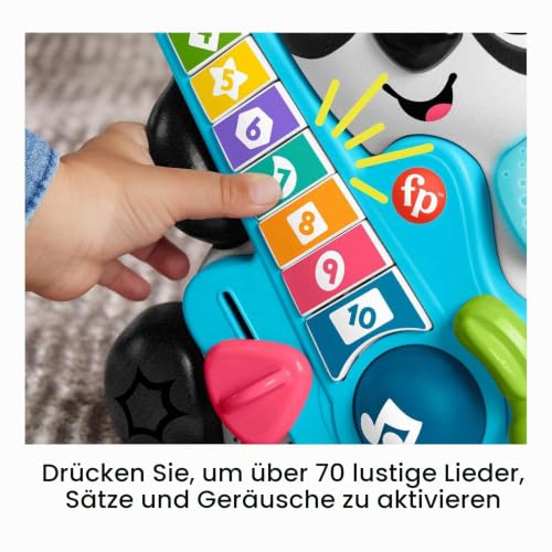 Fisher-Price Animal Band - Gina la Pandina Lernen Sie Zählen, interaktiver Lernpanda mit 10 Tasten und 70 Songs, Licht, Tönen und Mikrofon… – Ansicht 3