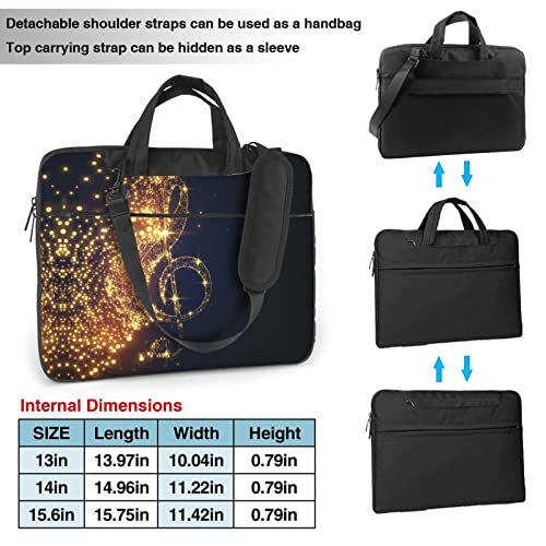 Sacoche ordinateur portable motif note de musique dorée cadeau - 3