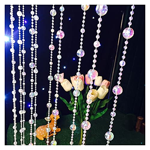 Cortinas de Cristal,Cortinas Cuentas De Cristal 10m / Lote AB Color TRANPARENTE Beads Acrílico Decoraciones de Fiesta de Bodas Decoratio Diamond Crystal Guirnalda Colgante Luces Cortina(XC0010)