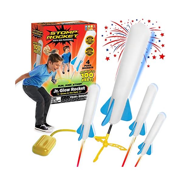 Stomp Rocket Original Jr. Glow Launcher for Kids Glows in The Dark